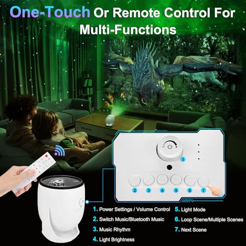 M METERXITY Star Projector, Star Light with Naked Eye 3D Technology 60+ Scene Modes, Bluetooth Speaker Night Light Projector for Home, Bedroom, Ceiling, Party, Gifts, Christmas, New Year - Image 5