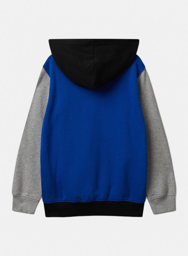 Benetton Boys Cotton hoodie with logo print - Image 3