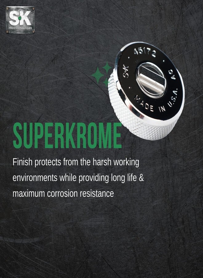 اس كي كي SK Tools USA, LLC, 45172S, SK Ratchets، سقاطة إبهام احترافية، مقاومة للتآكل، محرك 3/8، لمسة نهائية SuperKrome - Image 5