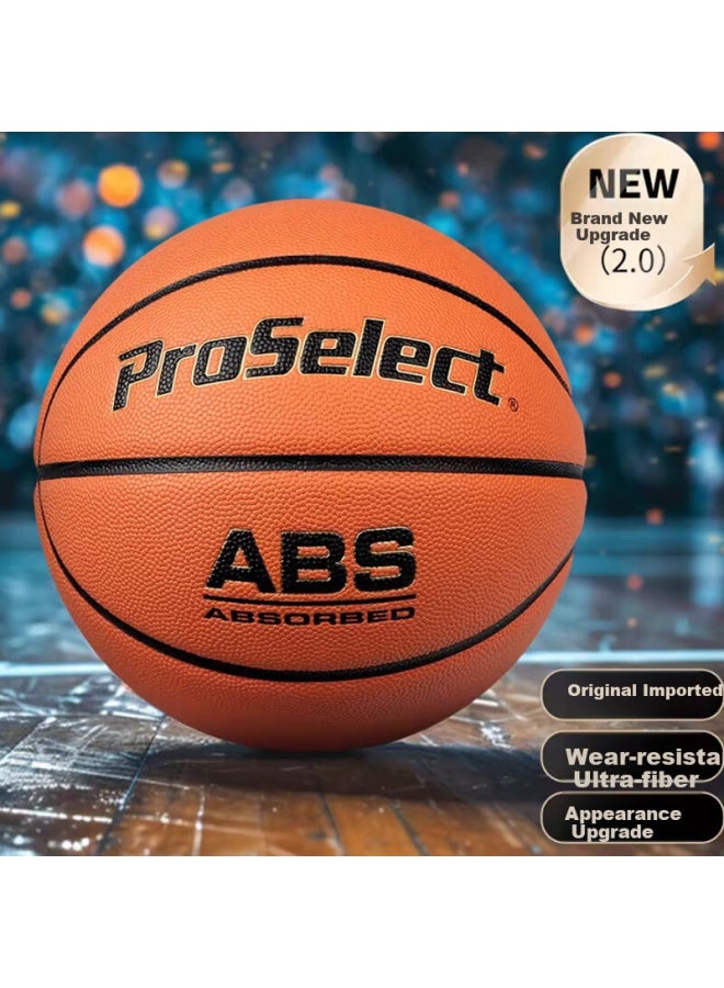 Pro Select Proselect Basketball Original Imported Series Super Fiber Moisture Absorption And Sweat Drainage Indoor Training Compeion No.7 Basketball Gb0700abs - Image 1