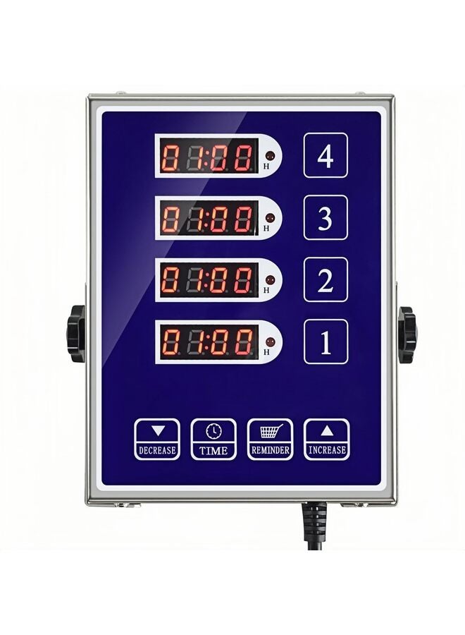 Precision Kitchen Timers for Cooking – 4 Channel Commercial Kitchen Timer Restaurant Kitchen Supplies Blue - Image 1
