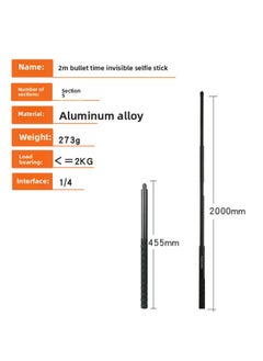 Generic Bullet Time Extension Rod Panoramic Sports Camera Invisible Selfie Stick Rotating Handle Tripod OneX2 X3RS-Color:3-meter Bullet Extension Rod]  - Image 3