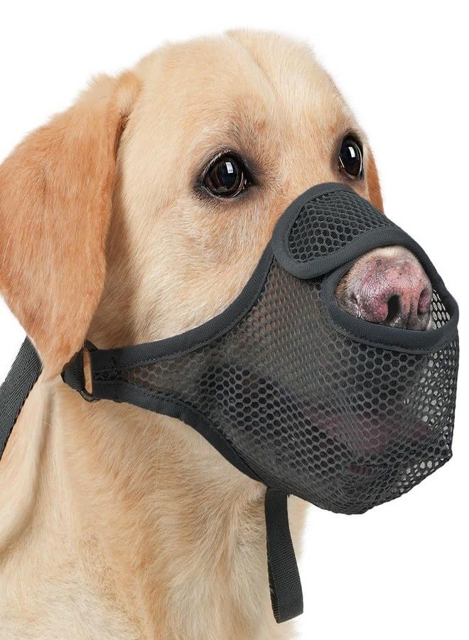 KACHEEG Soft Air Mesh Dog Muzzle Breathable & Adjustable Pet Muzzle for Small, Medium & Large Dogs, Front-Opening Design for Comfort, Prevents Biting & Scavenging, Allows Drinking - Image 1