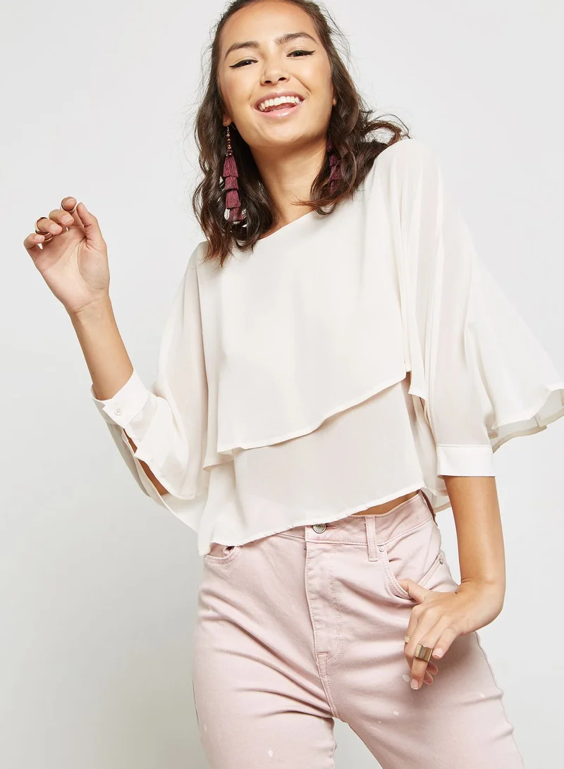 FOREVER 21 Layered Sheer Top