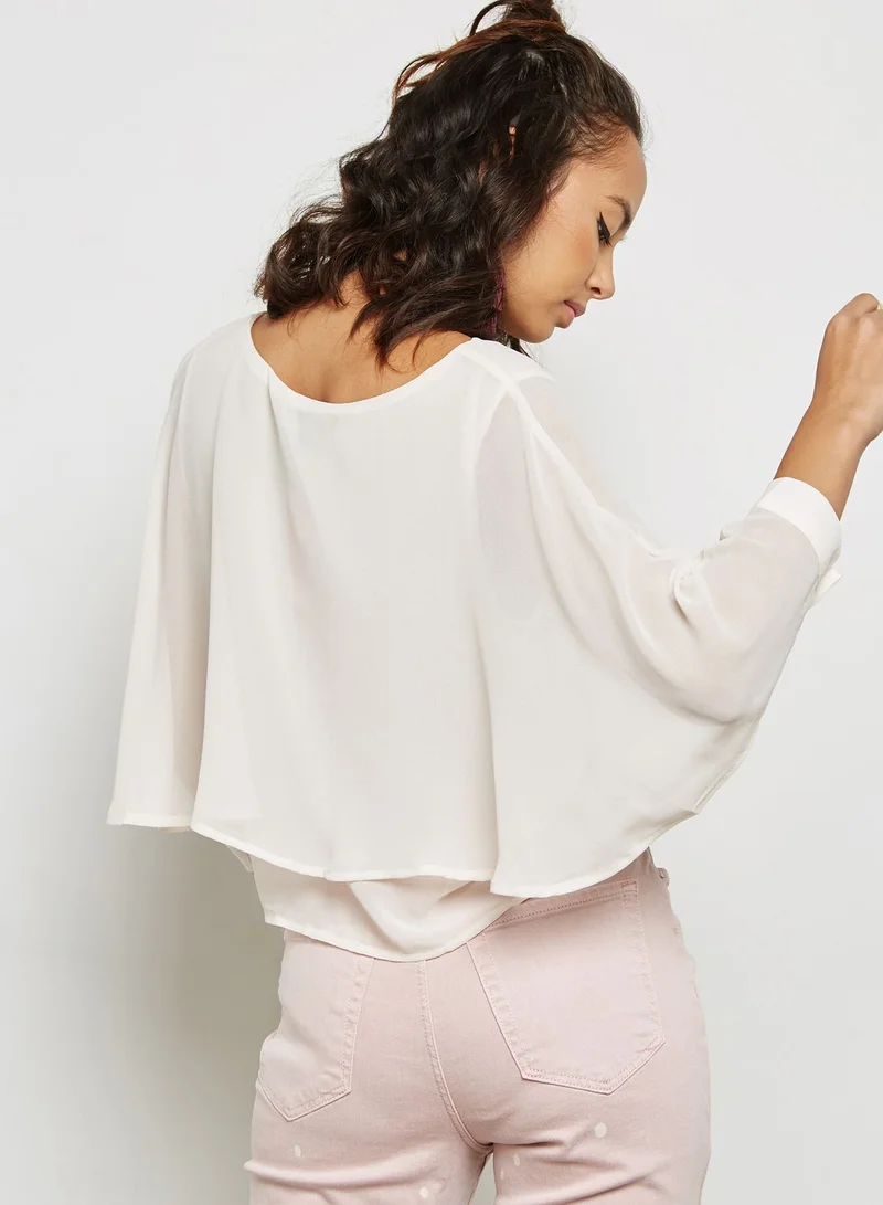 FOREVER 21 Layered Sheer Top