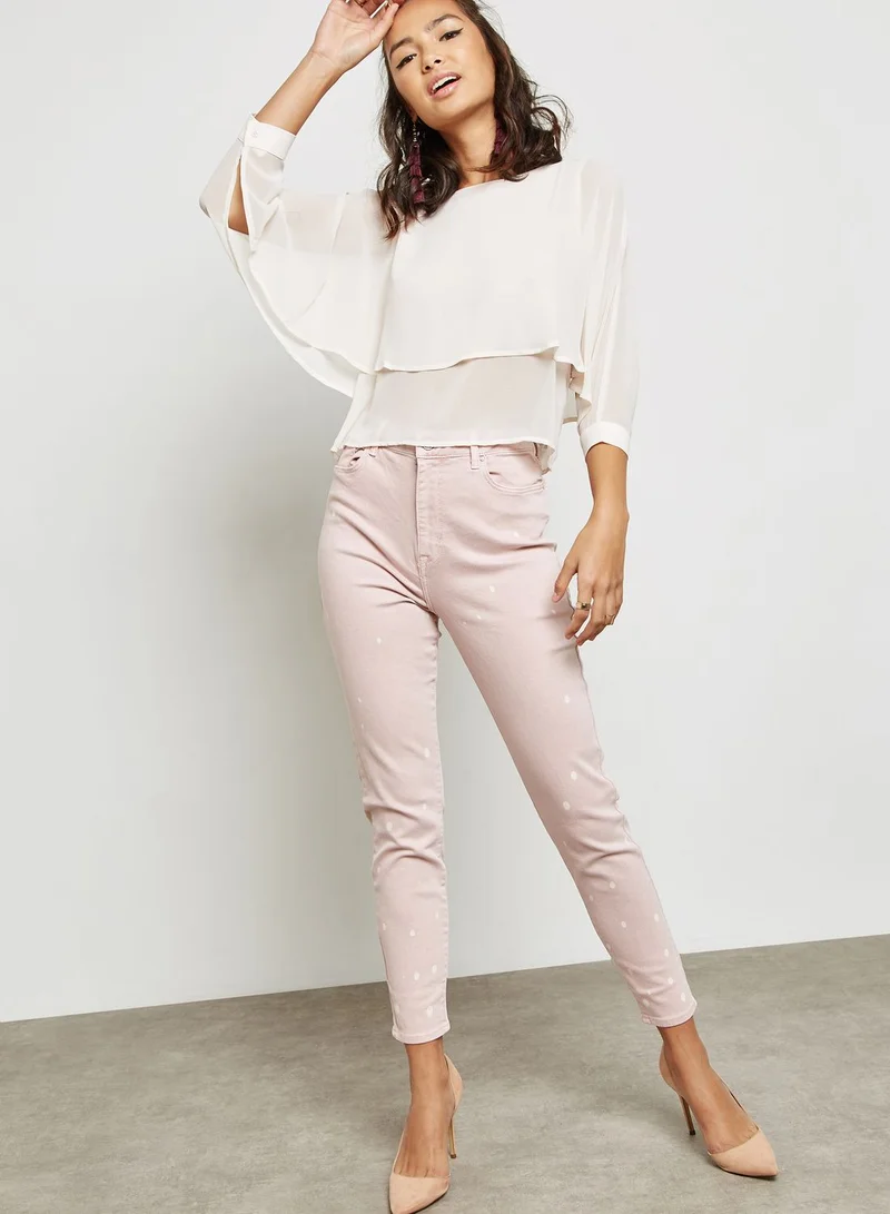 FOREVER 21 Layered Sheer Top