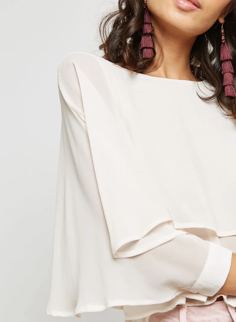 FOREVER 21 Layered Sheer Top