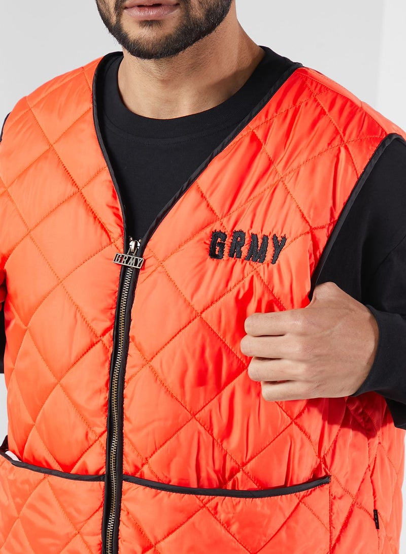 جرايمي جاكيت مبطن بدون أكمام - Image 3