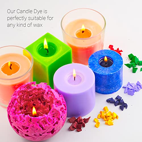 Candle Shop أصباغ الشموع لصنع - صبغة شمع 8 ألوان - رقائق لمجموعة مستلزمات الصنع - أصباغ شمع مركزة لمتجر الشموع - Image 5