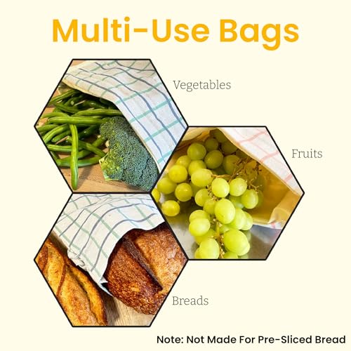 Keeki Bag - The Original Beeswax Lined Bread Bag for Homemade & Sourdough | Reusable Linen Bread Storage | Beeswax Wrap Alternative | Plastic-Free Storage w/Wide Drawstring Closure (Pink) - Image 4