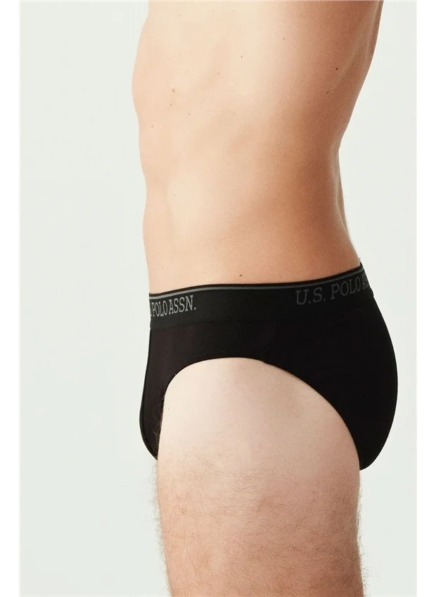 U.S. Polo Assn. 3 Piece Black Cotton Men's Briefs