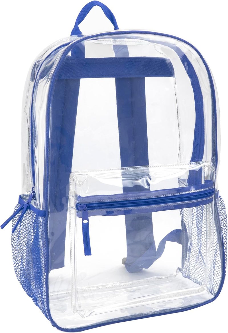 Trailmaker Clear Backpack Heavy Duty with Padded Straps, Side Pockets for Kids, Boys, Girls, School, Stadium Approved Events - Image 1