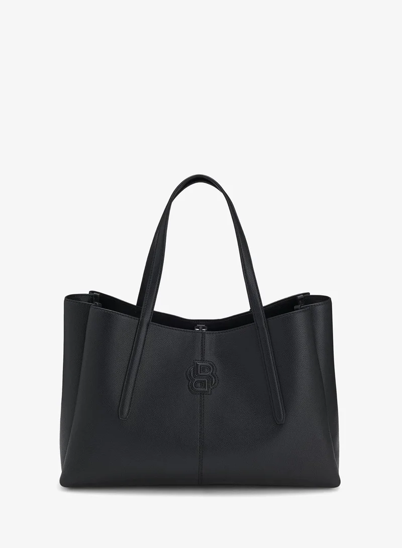 بوس حقيبة يد بشعار  مزدوج مبطن