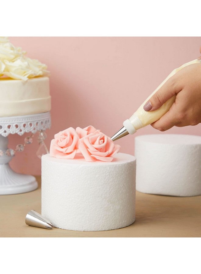 Bright Creations 2 Pack Foam Cake Dummies, 6x4 Inch Dummy Rounds for Decorating, Fake Wedding Cake - Image 2