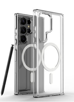 Samsung Galaxy S24 Ultra 2024 MagSafe Clear Case - Transparent Hybrid Cover with Built-in Magnets for Easy Charging and Mounting