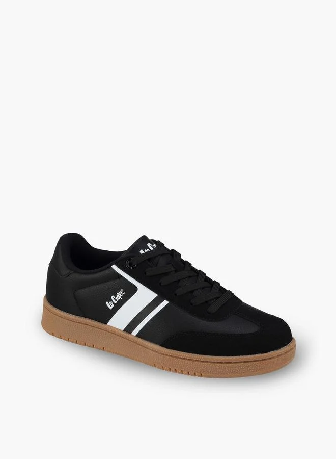 Lee Cooper BLACK Striped Lace-Up Ankle School Sneakers for Women | Best Price UAE