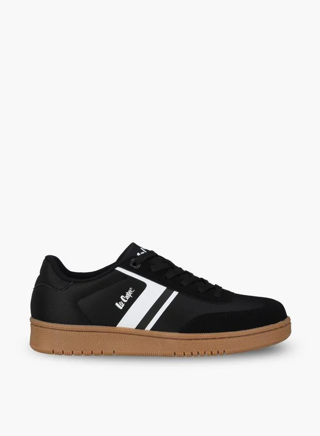 Lee Cooper BLACK Striped Lace-Up Ankle School Sneakers for Women | Best Price UAE