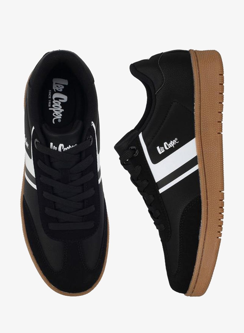 Lee Cooper Striped Lace-Up Ankle School Sneakers - Image 1