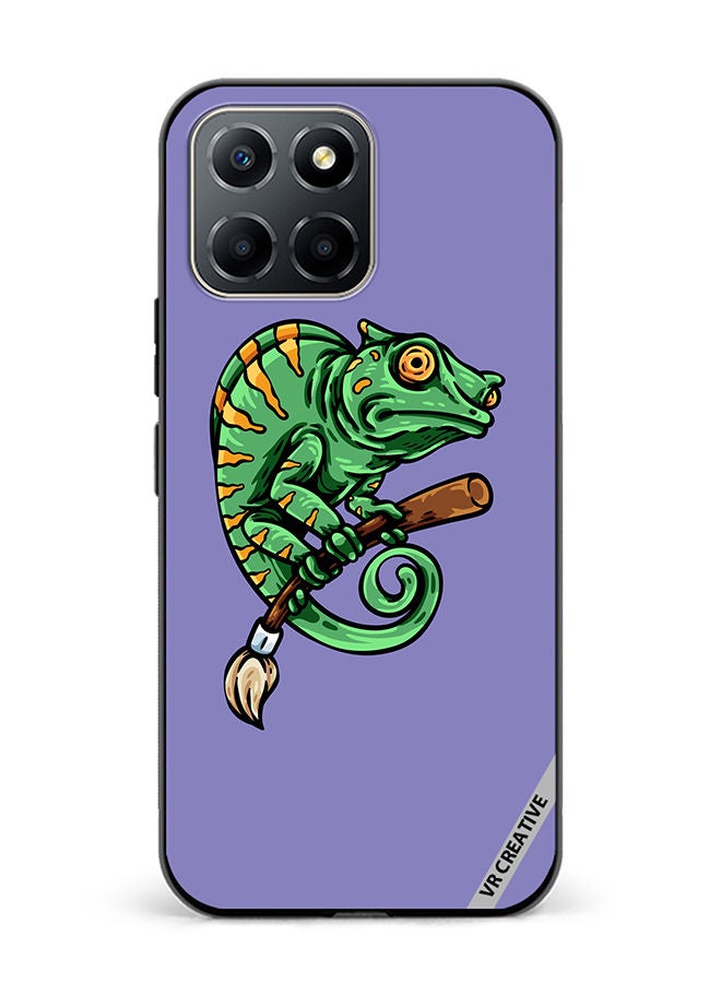 VR CREATIVE Protective Case Cover For Honor X6 Chameleon On Broom Design Multicolour - Image 1