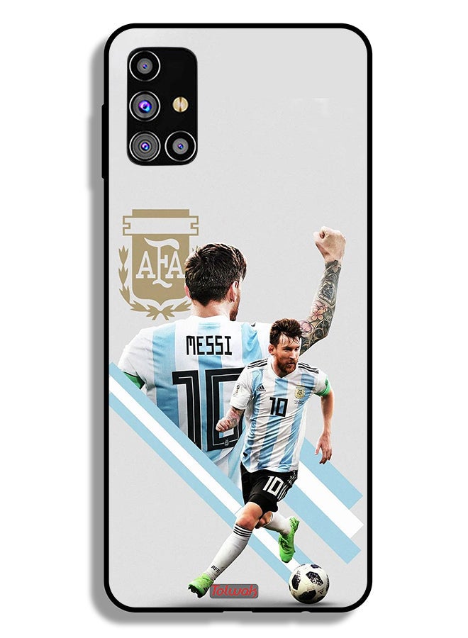 Tolwak Samsung Galaxy M31s Protective Case Cover Leo Messi Art - Image 2