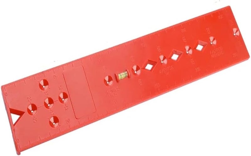 مجموعة نجارة مربع النجار دليل الحفر للأعمال الخشبية ميزان فقاعي مسطرة أداة تحديد موقع ثقب اللكم - Image 2