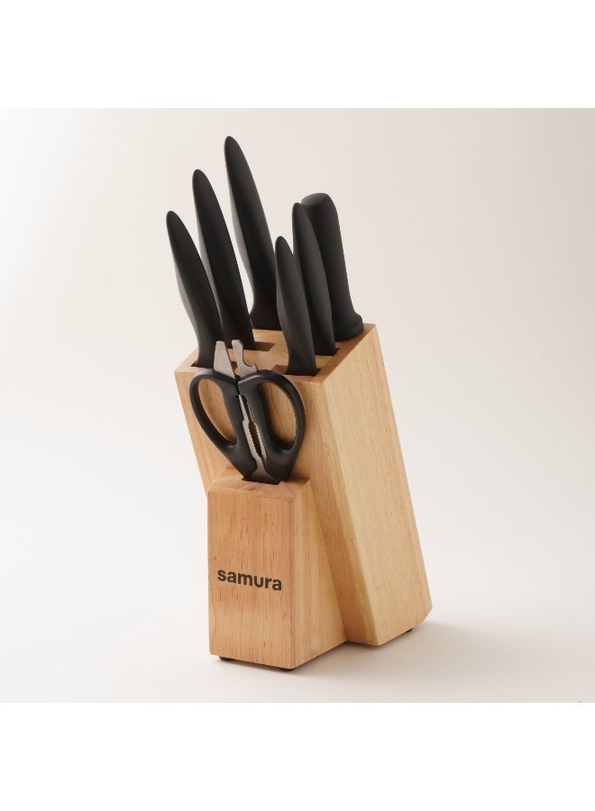 Samura 8Pcs Stainless Steel Mojo Knife Block Set In Black - Image 1