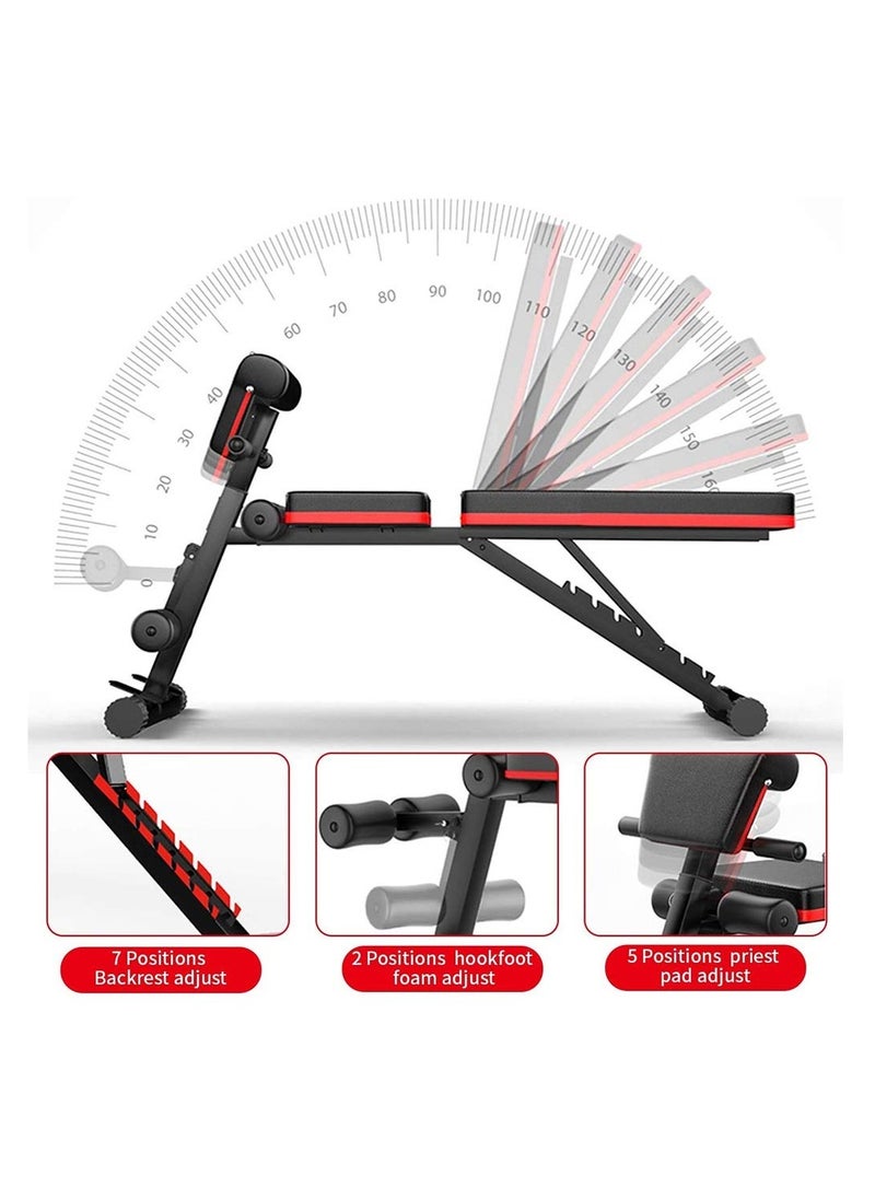 Cool Baby Style - Adjustable Weight Bench For Full Body Workout Multi-Functional Utility Exercise Home Gym 660lbs Capacity - Image 1