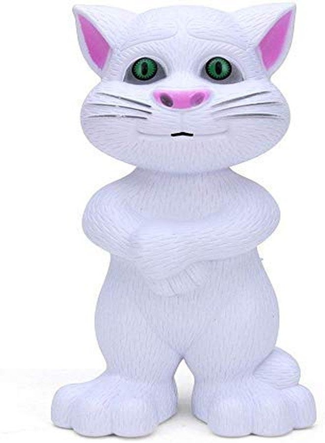 KinderTales® Talking Tom Toy for Kids – Interactive Musical Speaking Cat Doll with Recording, Stories & Songs, Responds to Touch – Fun Educational Toy for Toddlers & Children (White) - Image 2