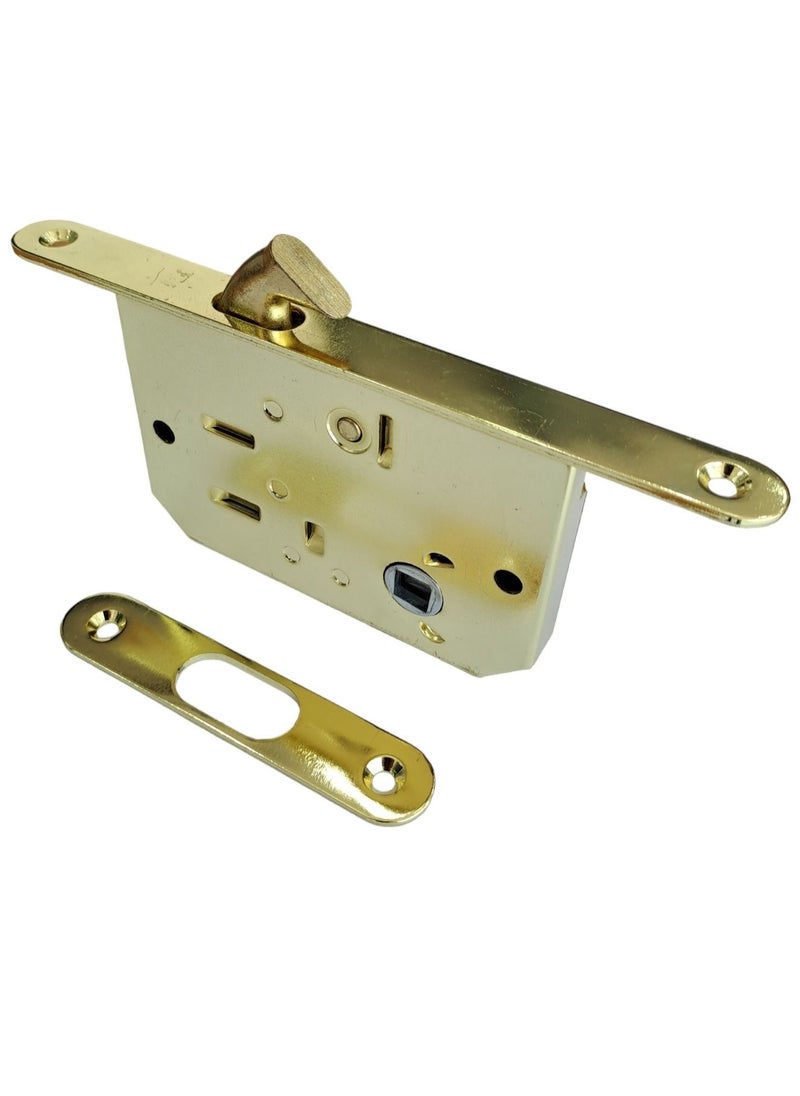 SINA SERRATURE - Mechanical Hook Bolt Lock For Sliding Door 61 CA T50R Privacy. Lacquered Brass PL. BS 50mm - Image 1