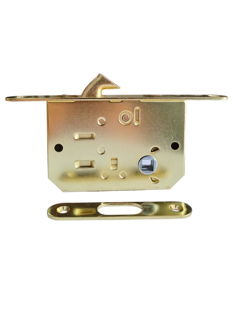 SINA SERRATURE - Mechanical Hook Bolt Lock For Sliding Door 61 CA T50R Privacy. Lacquered Brass PL. BS 50mm - Image 1