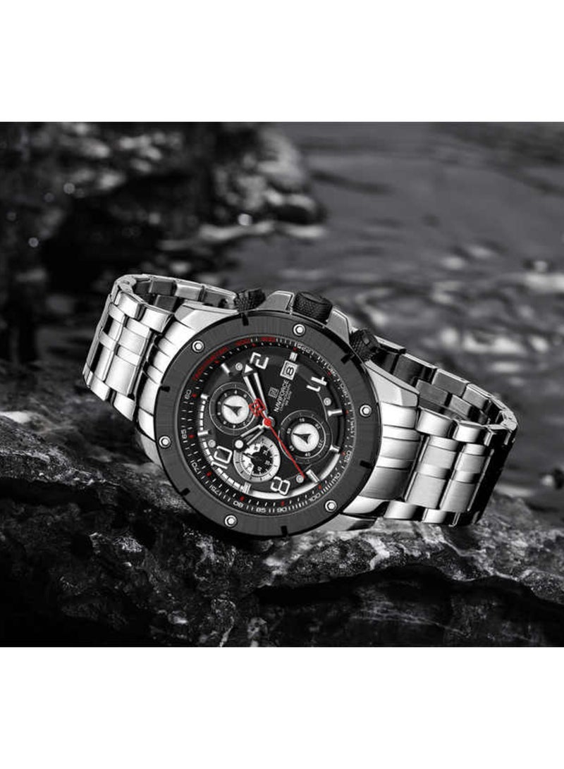 NAVIFORCE Stylish Chronograph Watch for Men with Stainless Steel Bracelet Sporty Dial Luminous Hands and Water Resistant Design for Everyday Casual and Formal Wear  - Image 4