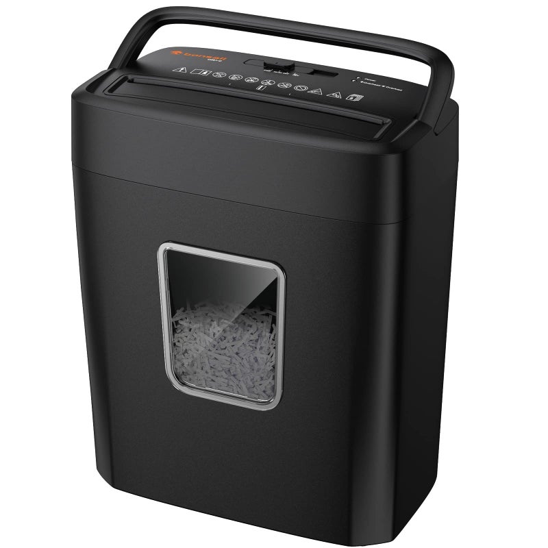 Bonsaii Paper Shredder, 8-Sheet Crosscut Home Office Shredder with 4.2 Gallon Bin, P-4 Security Level Document Shredder Shred Credit Card/Mail/Staple/Clip (C261-C Updated) - Image 1