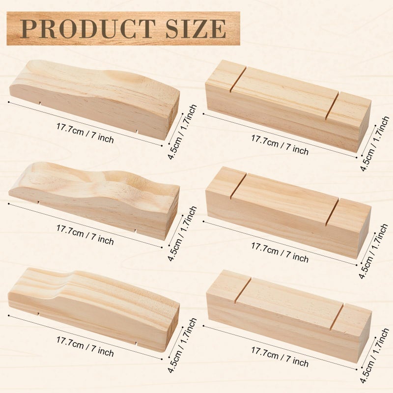 Soaoo 6 Pcs Derby Car Body Bulk for Pine Wood Racing Pre Drilled Derby Cylinder Weight Holes Sleek, Aerodynamic Design Compliant Axle Slots Ready to Paint and Customize - Image 2