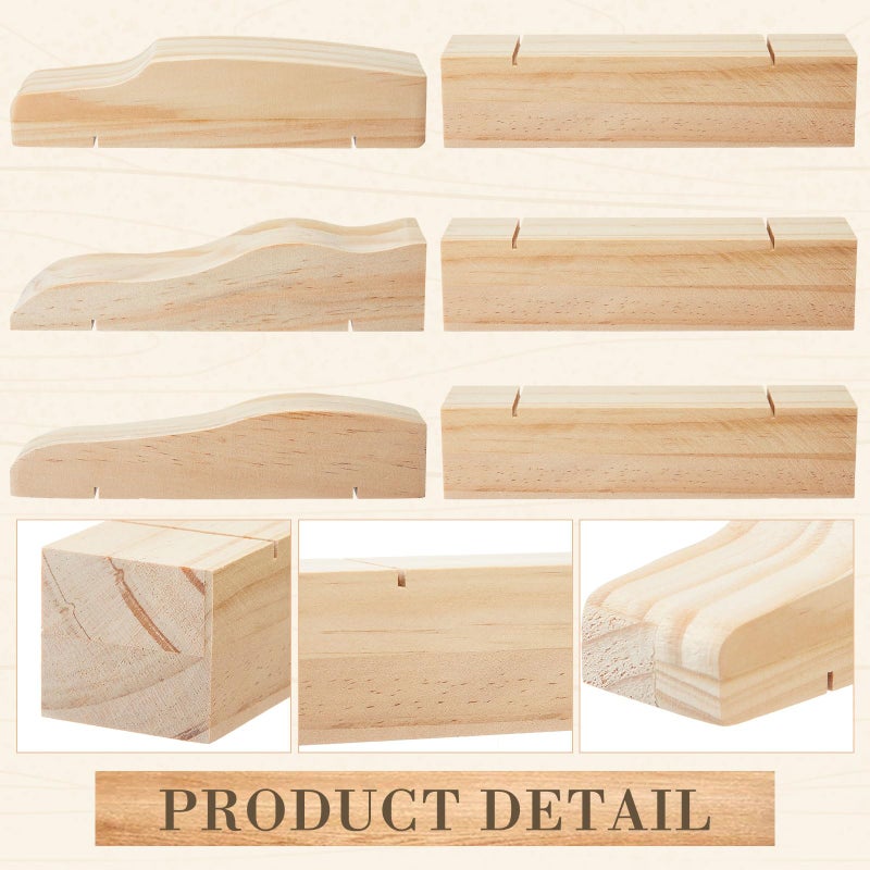 Soaoo 6 Pcs Derby Car Body Bulk for Pine Wood Racing Pre Drilled Derby Cylinder Weight Holes Sleek, Aerodynamic Design Compliant Axle Slots Ready to Paint and Customize - Image 3