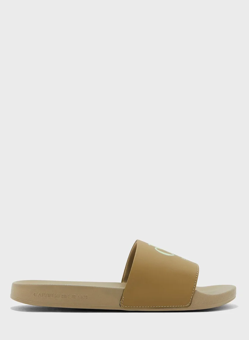 CALVIN KLEIN Logo Print Slides