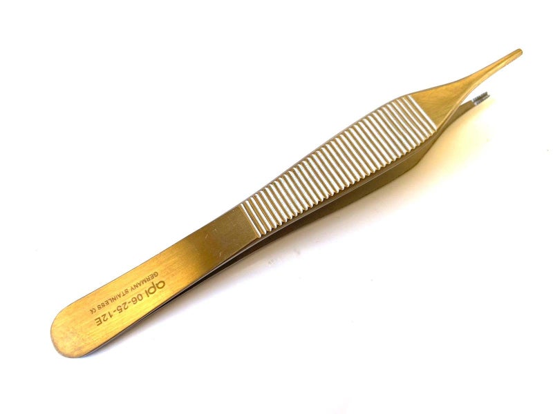 MedTool ملقط أنسجة أدسون براون 9 × 9 أسنان مستقيم من الفولاذ المقاوم للصدأ الألماني CE