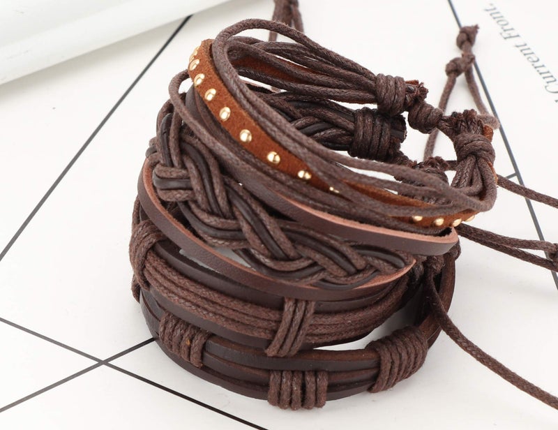 جي ستايل أساور ملتفة من الجلد - 17 قطعة - Image 5