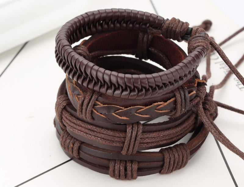 جي ستايل أساور ملتفة من الجلد - 17 قطعة - Image 4