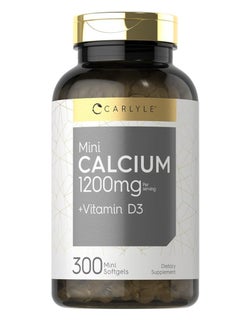 CARLYLE Calcium 1200 mg with Vitamin D3 Supplement 300 Mini Softgels 