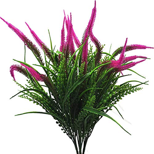 Bird Fiy Artificial Plants Flowers Fake Outdoor UV Resistant Plants Faux Plastic Greenery Shrubs Indoor Outside for Home Decor 4Pcs - Image 1
