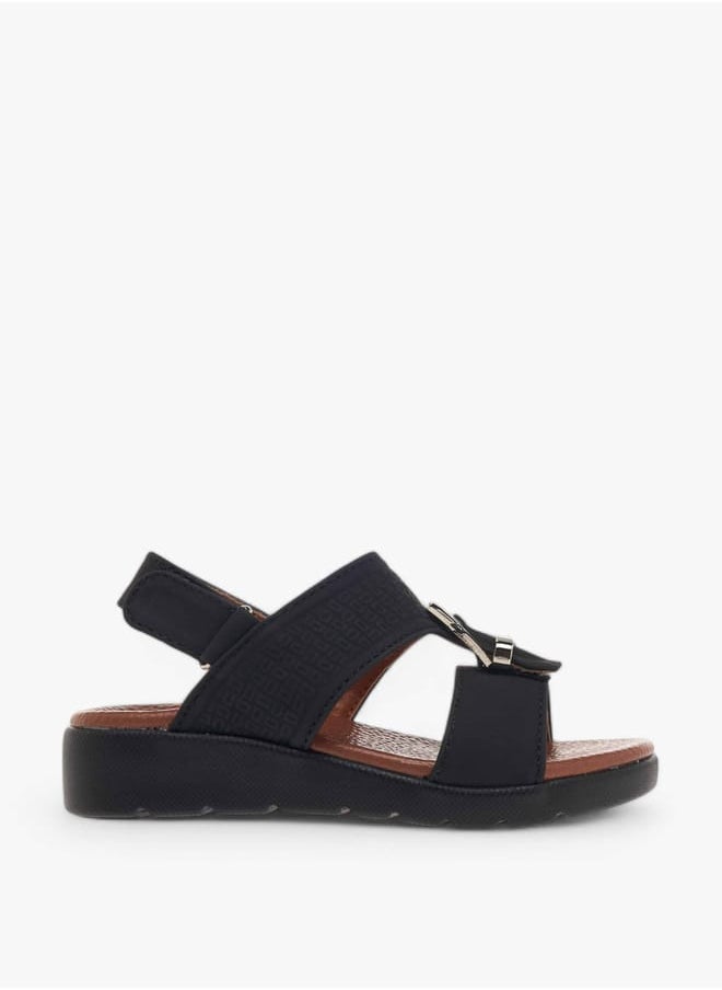 LBL by Shoexpress Boys Textured Arabic Sandals with Hook and Loop Closure  - Image 1