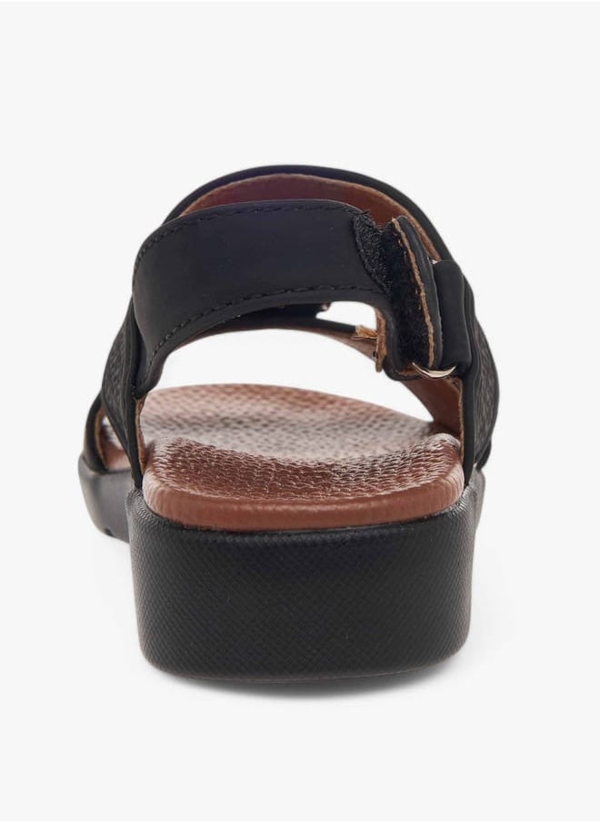 LBL by Shoexpress Boys Textured Arabic Sandals with Hook and Loop Closure  - Image 4