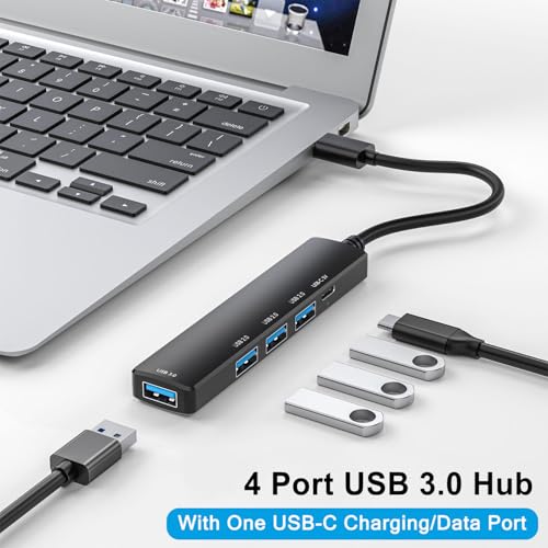 vienon 5-Port Powred USB 3.0 Hub, USB Extender Splitter with 5V USB-C Power/Data Port, Extender for A Port Laptop, PC, PS4/5, Xbox, Car and More - Image 2