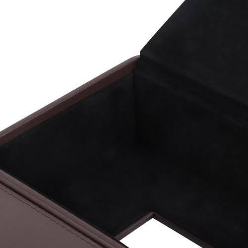 V-CUBE DESIGNS Premium Vegan Leather Tissue Box Holder | Paper Napkin Holder | Sturdy Tissue Case/Cover/Dispenser/Organizer for Home/Bathroom/Office/Table/Desk/Car | Brown - Image 5