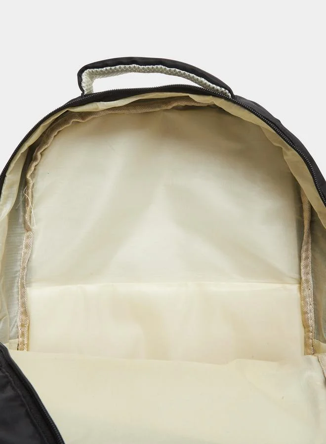 Styli  Women Black Zip Pocket Backpack with Pouch  | Best Price UAE