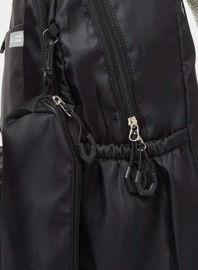 Styli  Women Black Zip Pocket Backpack with Pouch  | Best Price UAE