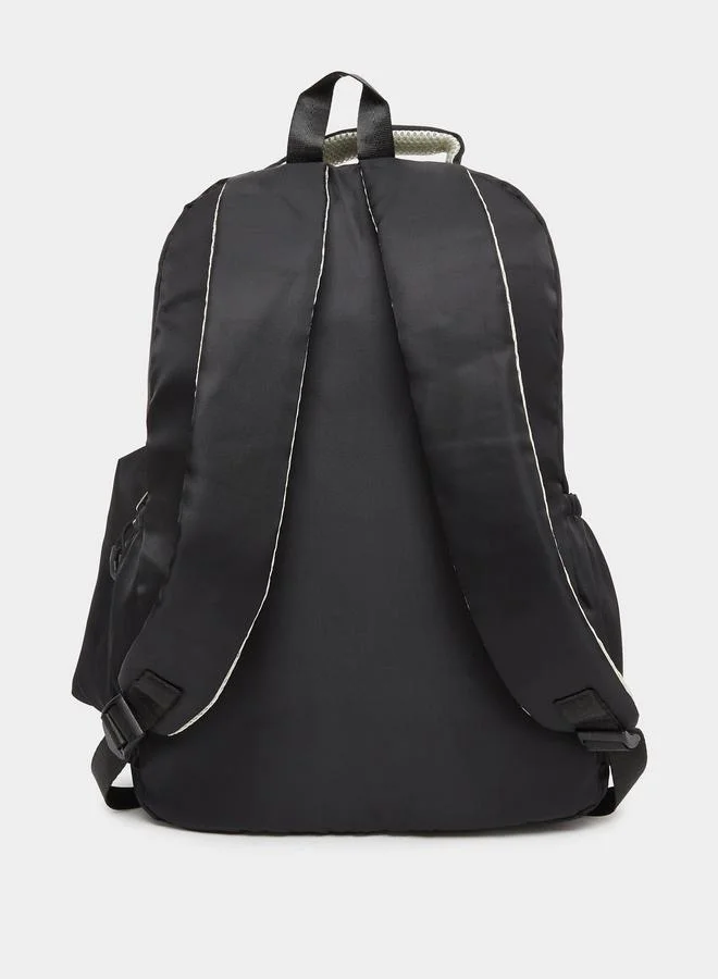 Styli  Women Black Zip Pocket Backpack with Pouch  | Best Price UAE