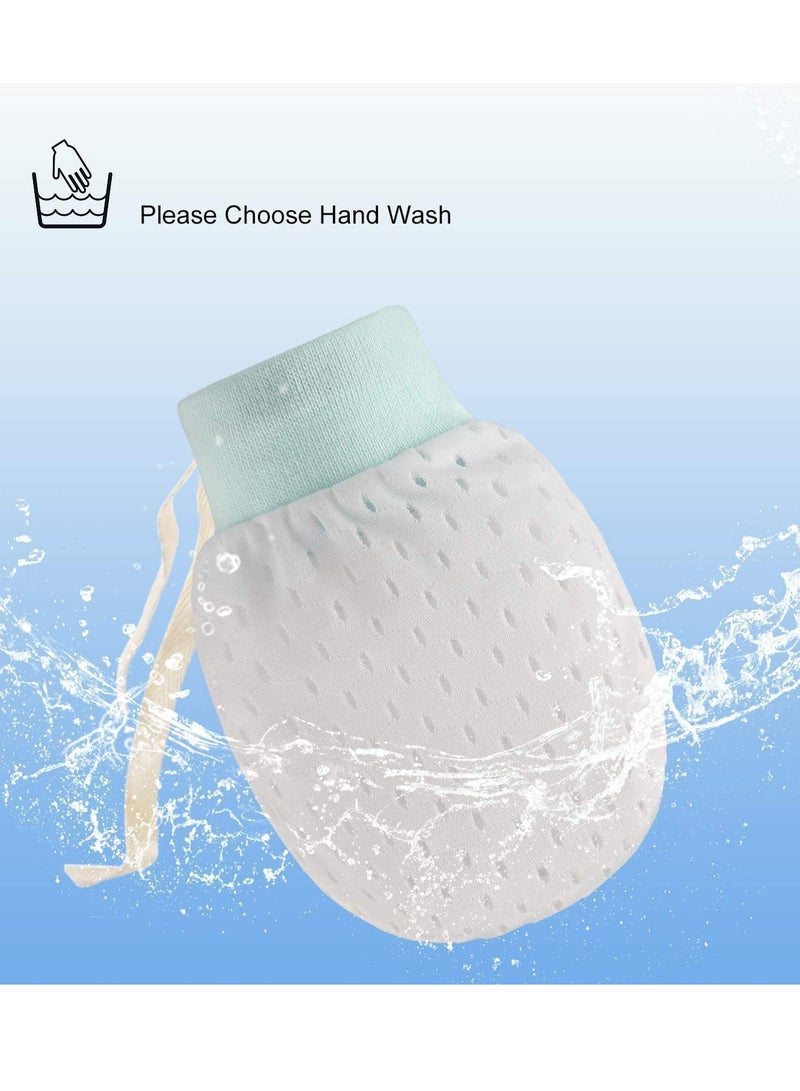 Baby Anti Scratch Mittens for Newborn Boys Girls, Elasticity Adjustable Breathable Meshes No Scratching Gloves Mitts Mits, Suit 0-12 Months Boy And Girl 3 Pairs - Image 2