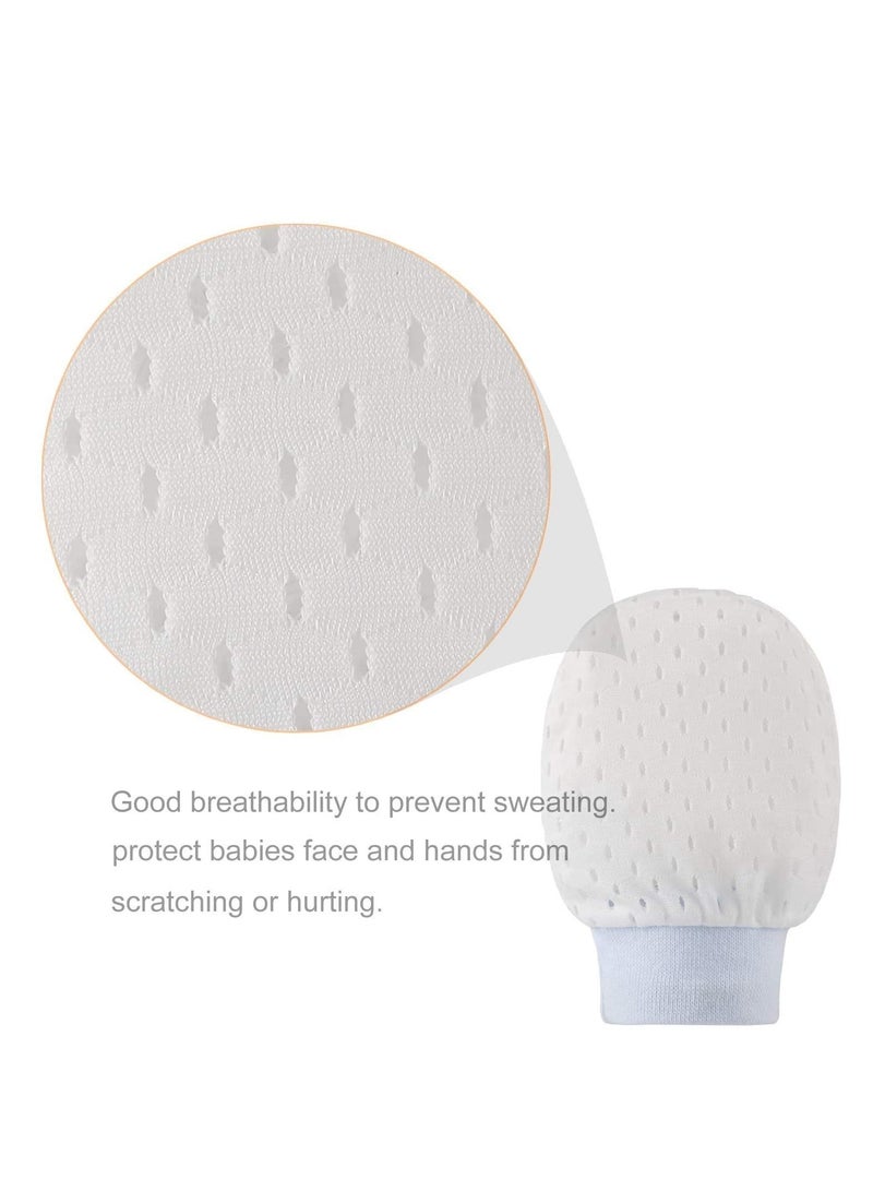 Baby Anti Scratch Mittens for Newborn Boys Girls, Elasticity Adjustable Breathable Meshes No Scratching Gloves Mitts Mits, Suit 0-12 Months Boy And Girl 3 Pairs - Image 3