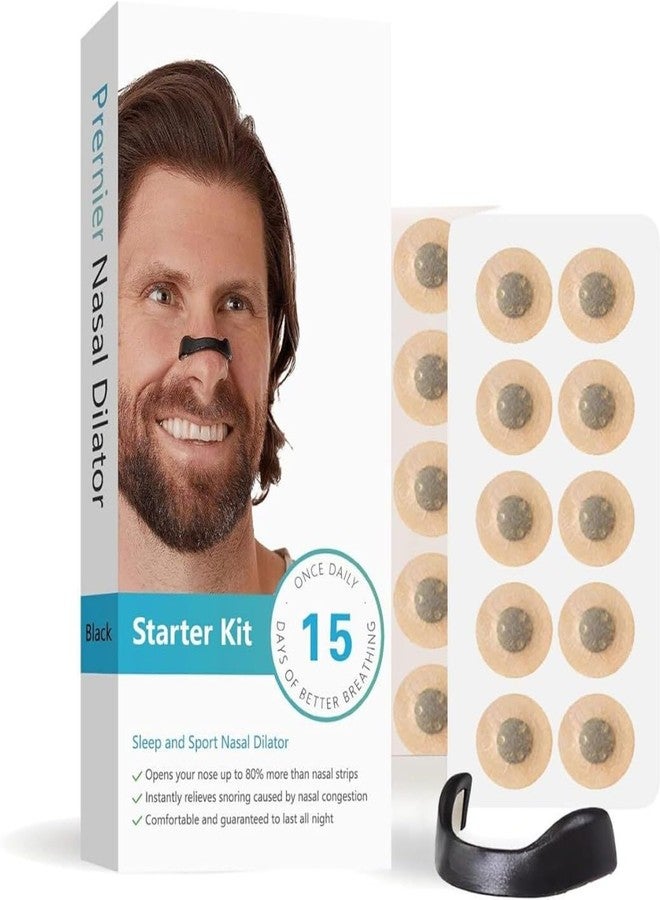 Prernier Nasal Dilator Starter Kit, Black, Sleep and Sport, Opens Nose up to 80% More, 15 Days of Better Breathing - Image 1